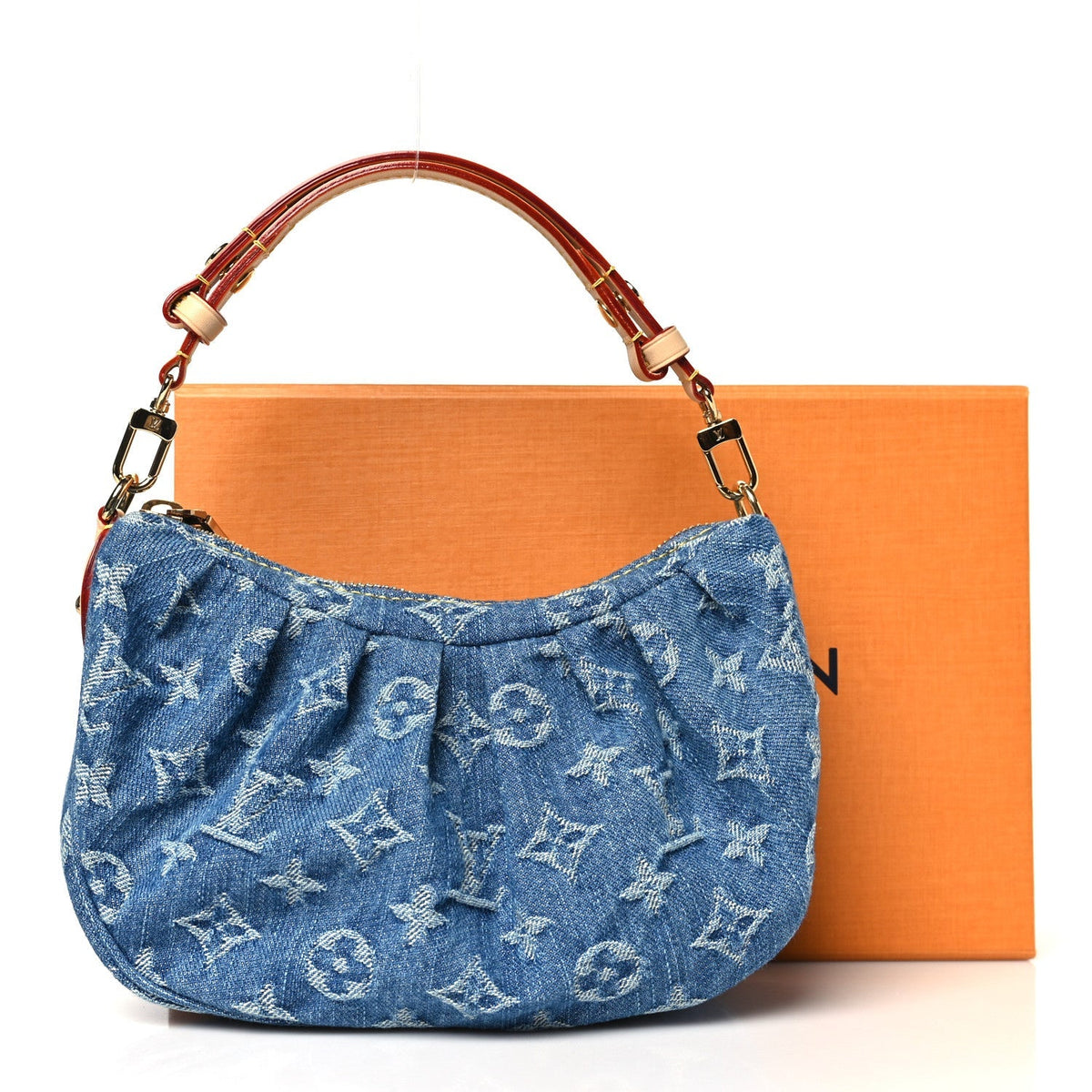 Louis Vuitton Monogram Denim Pochette Valley Blue