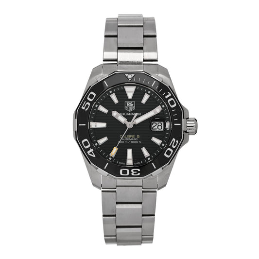 Tag Heuer Stainless Steel 41mm Aquaracer 300M Watch Black WAY211A-1