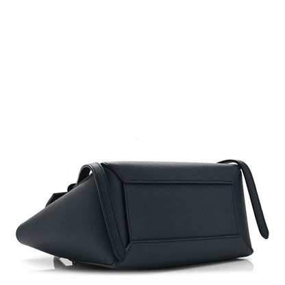 Celine Baby Grained Calfskin Nano Belt Bag Abyss Blue