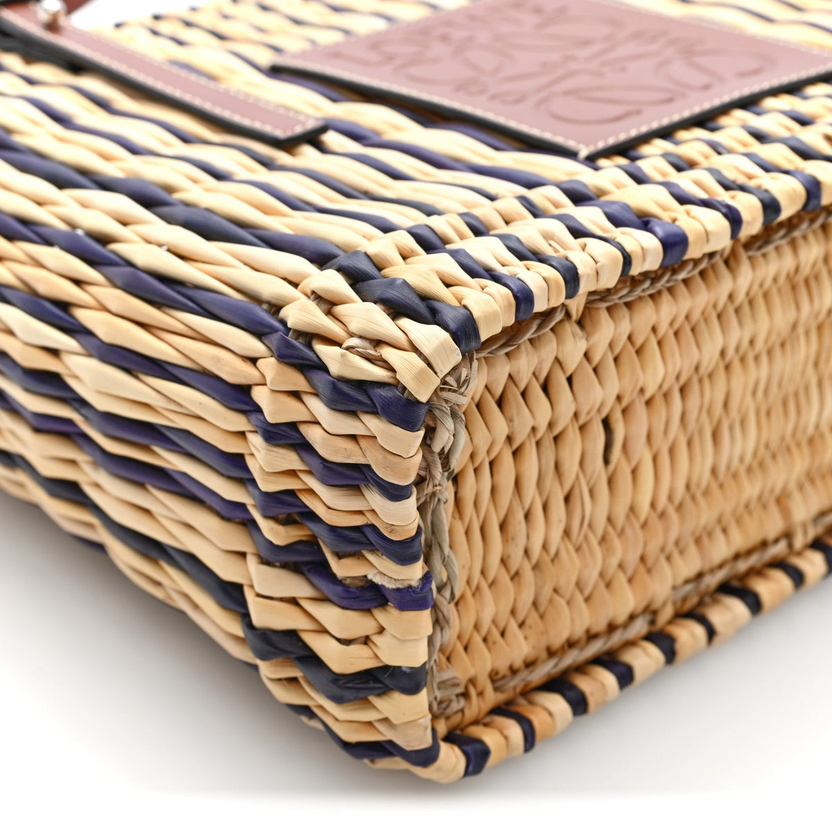 Loewe Raffia Square Small Basket Bag Natural Black Pecan 1920943