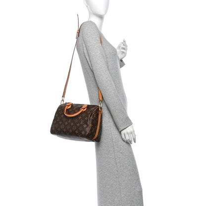 Louis Vuitton Monogram Speedy Bandouliere 25 Brown