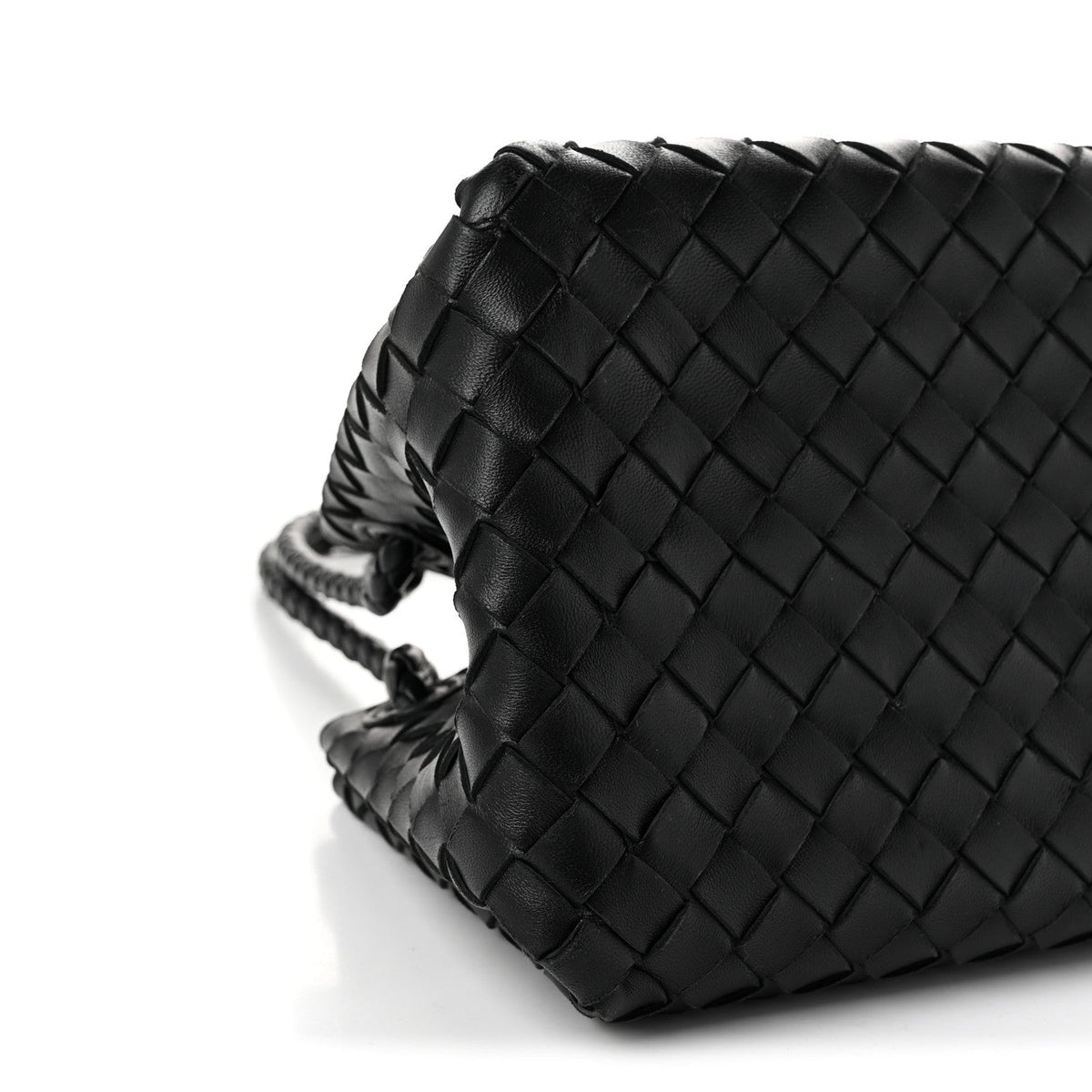 Bottega Veneta Nappa Intrecciato Small Parachute Shoulder Bag Black