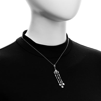 Tiffany Platinum Diamond Legacy Pear Drop Pendant Necklace