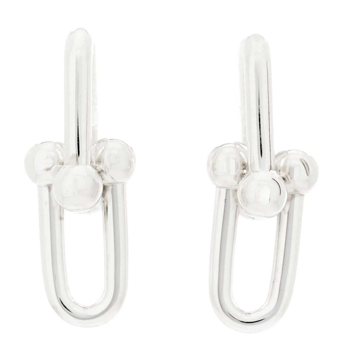 Tiffany Sterling Silver Large HardWear Link Earrings