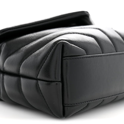 Saint Laurent Calfskin Toy Loulou Crossbody Bag Black
