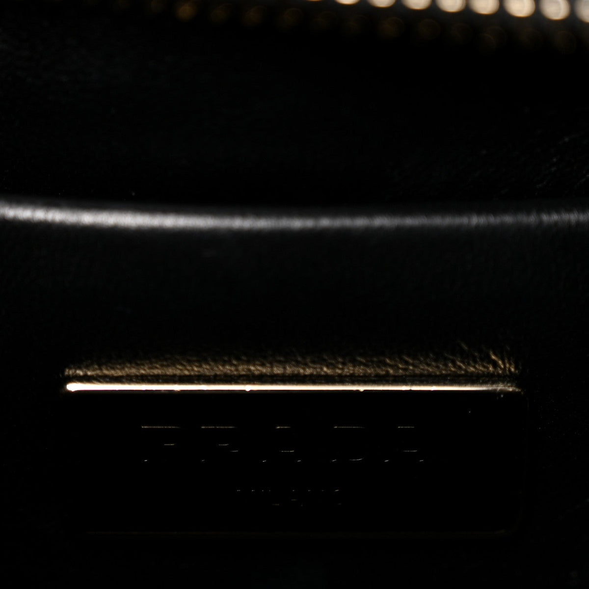 Prada Nappa Triangle Quilted Double Handled Zip Pocket Tote Black