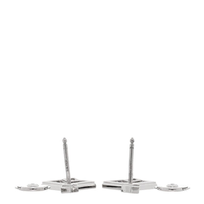 Tiffany Platinum Diamond Legacy Square Open Drop Earrings
