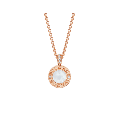 18K Rose Gold Mother of Pearl Diamonds BVLGARI Necklace