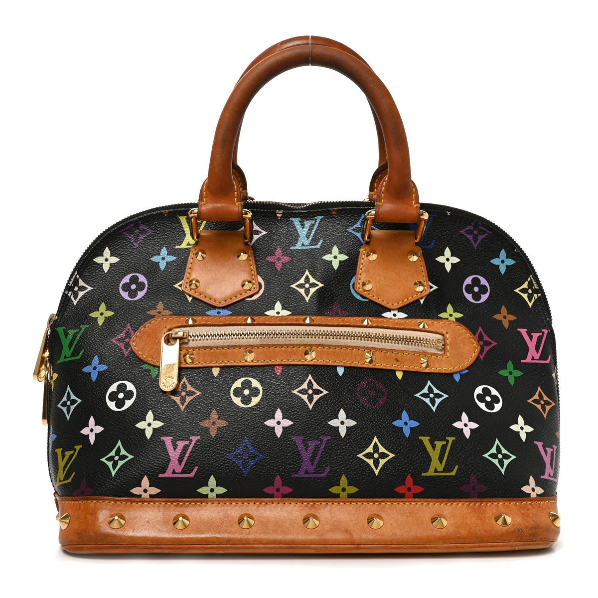 Louis Vuitton Monogram Multicolor Alma Bag Black