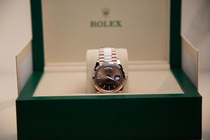 Rolex Oyster 40 mm Chocolate 18k Everose Gold 228235-0053