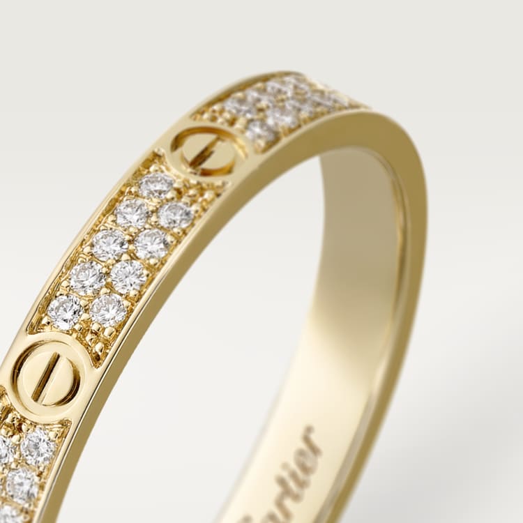 18K Gold Diamond Cartier Love Small Ring