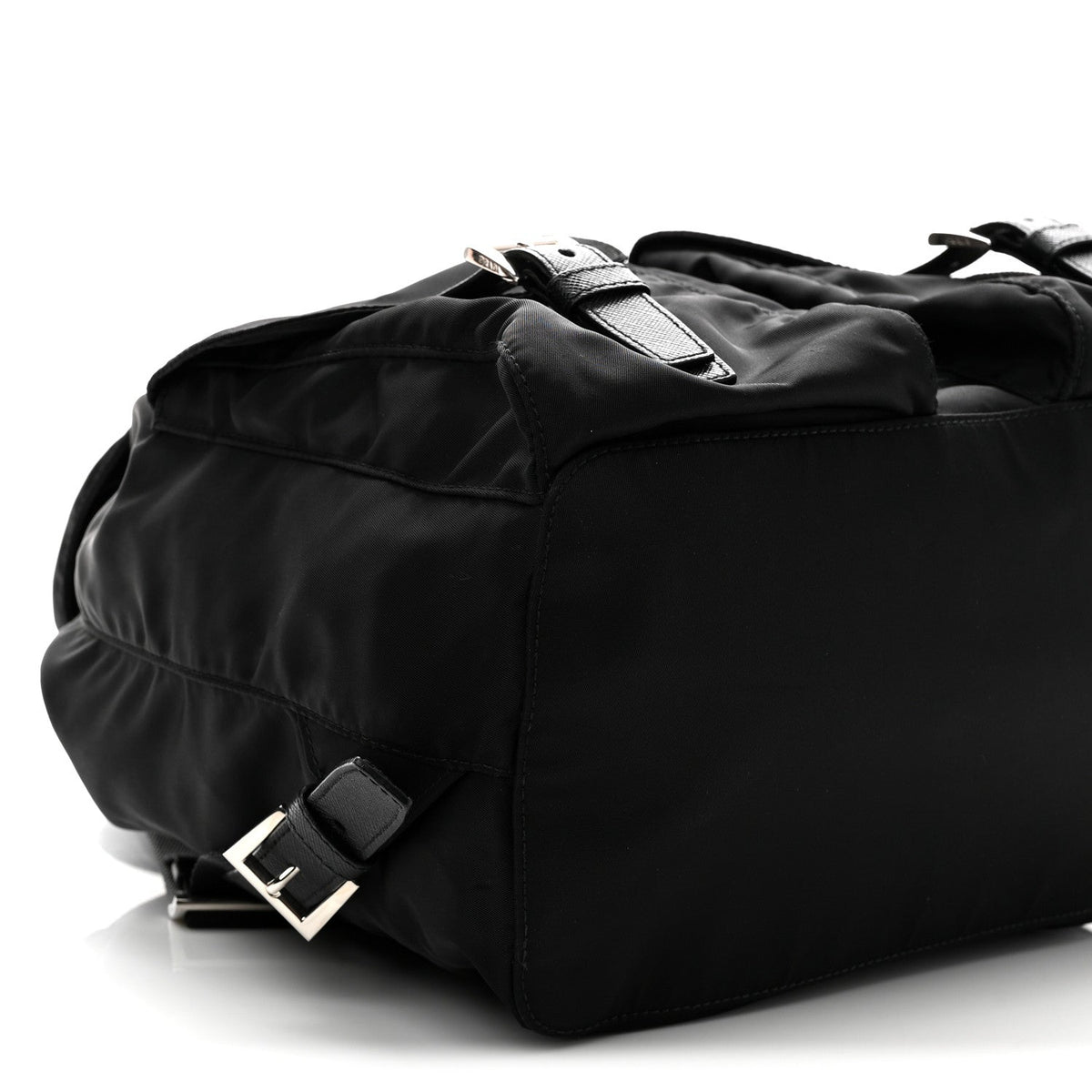Prada Tessuto Nylon Saffiano Medium Backpack Black