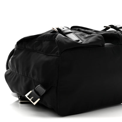Prada Tessuto Nylon Saffiano Medium Backpack Black