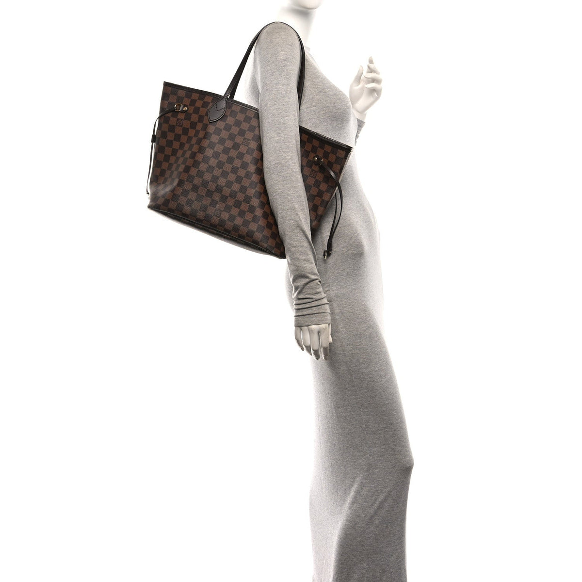 Louis Vuitton Damier Ebene Canvas Neo Neverfull MM Tote Bag Brown