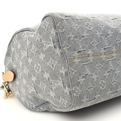 Louis Vuitton Monogram Denim Speedy Soft 30 Washed Gray