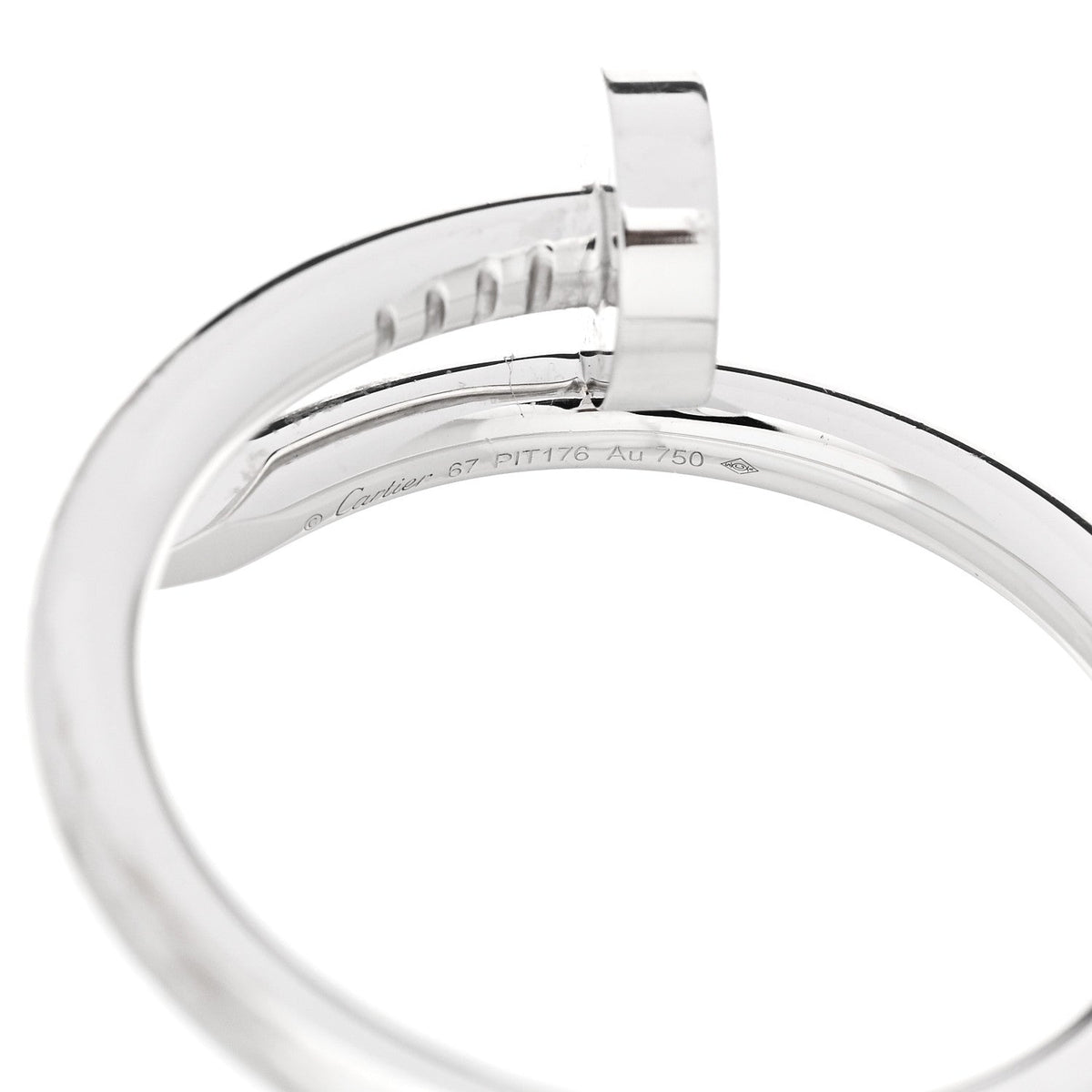 Cartier 18K White Gold Juste Un Clou Ring 67 11.75