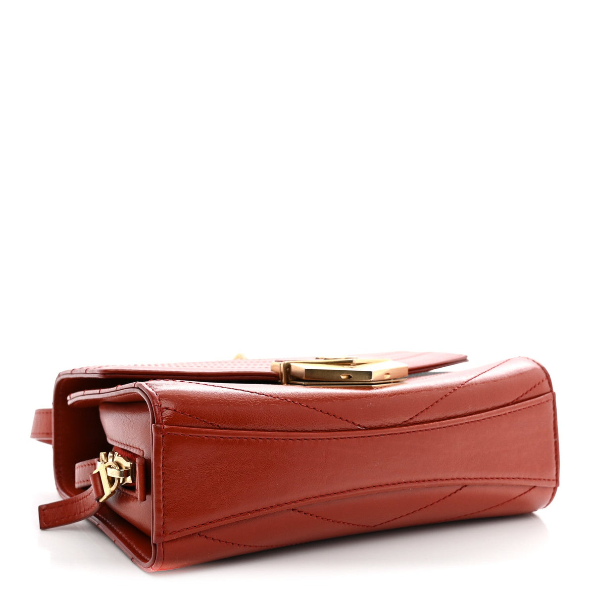 Chanel Calfskin Chevron Quilted Small Medal Flap Red 1984020