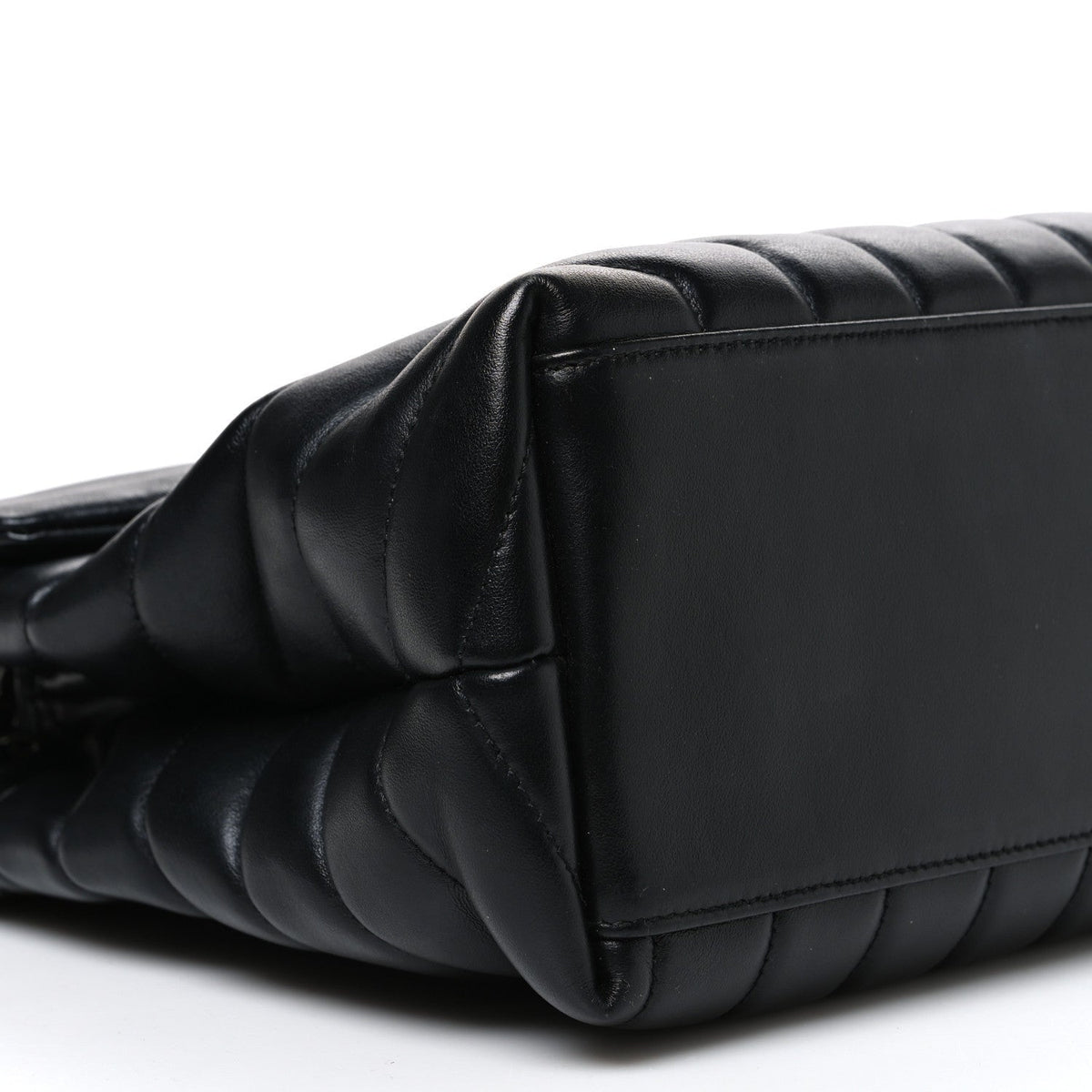 Saint Laurent Calfskin Y Quilted Monogram Medium Loulou Chain Satchel Black
