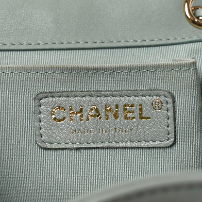 Chanel Lambskin Quilted Large Duma Backpack Grey