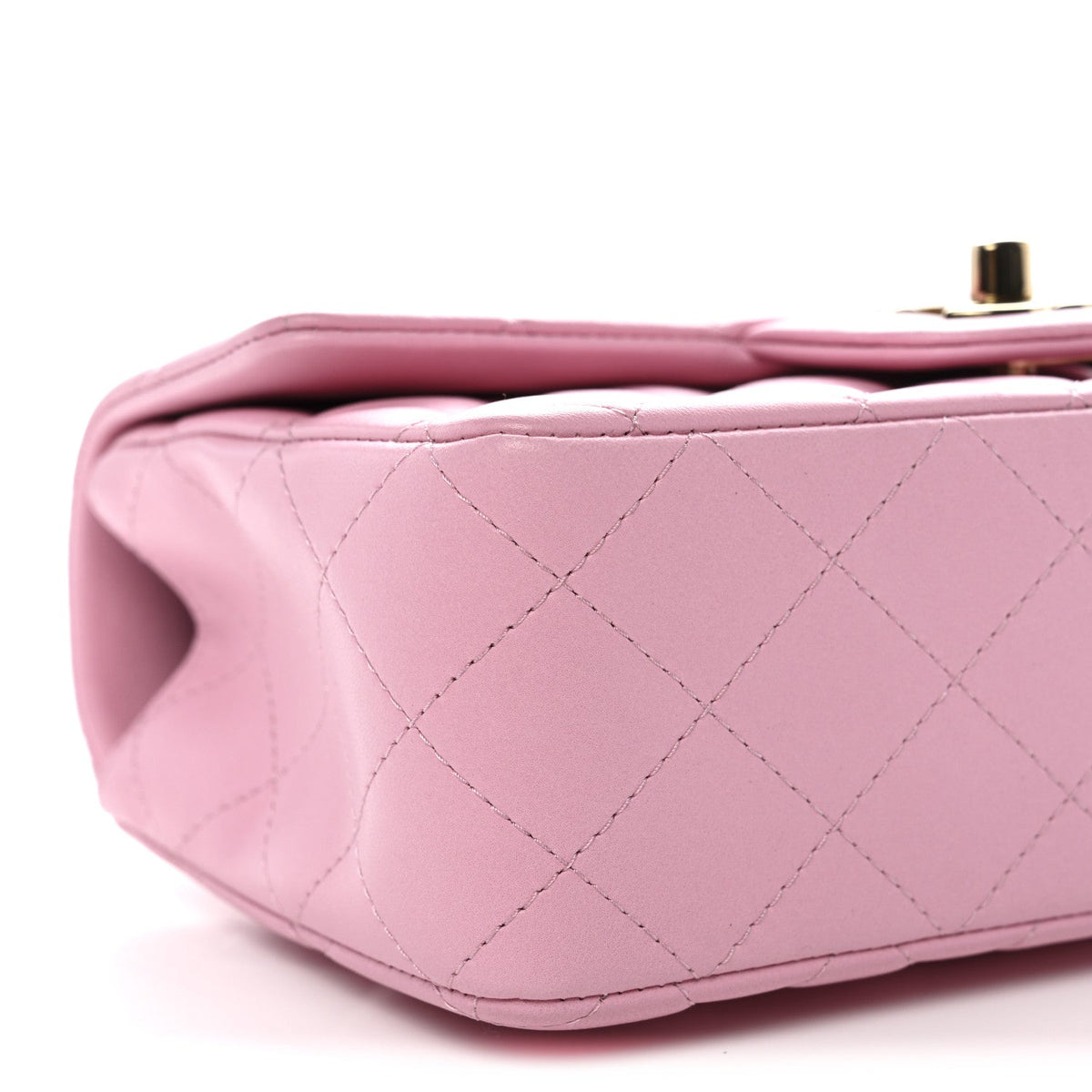 Chanel Lambskin Quilted Mini Top Handle Rectangular Flap Pink 1828381