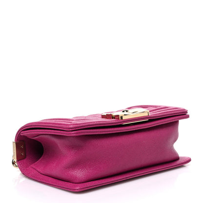 Chanel Caviar Quilted Small Boy Flap Fuchsia