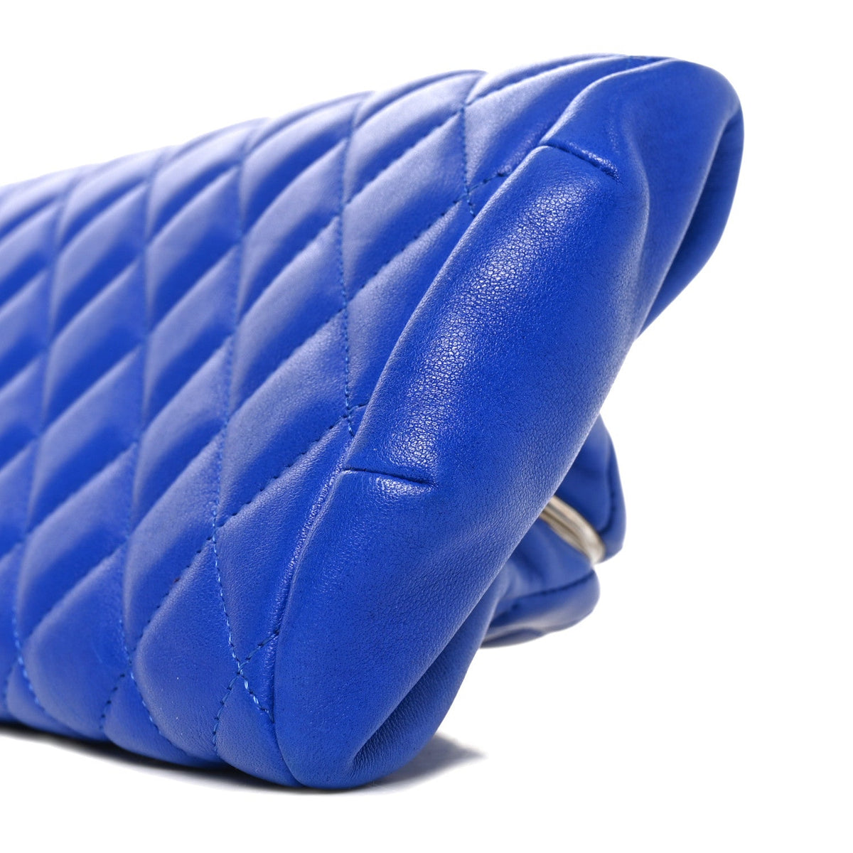 Chanel Lambskin Quilted Timeless Clutch Blue