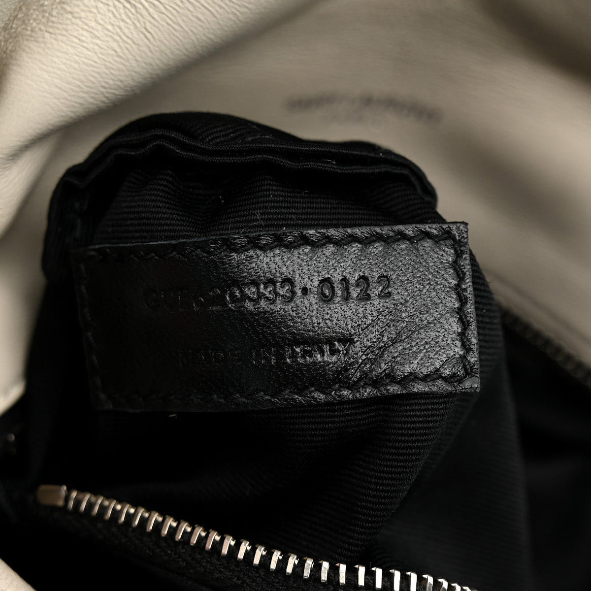 Saint Laurent Lambskin Toy Loulou Puffer Satchel Crema Soft