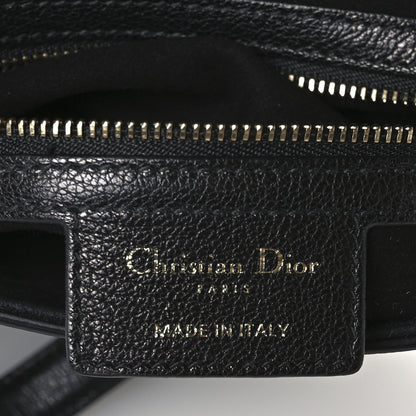 Christian Dior Shiny Goatskin Saddle Bag Black