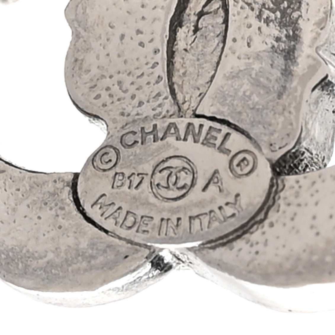 Chanel Baguette Crystal CC Earrings Silver Grey Black