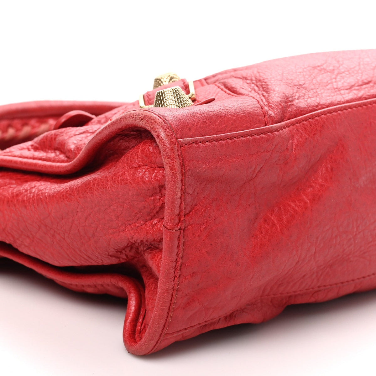 Balenciaga Agneau Giant 21 Gold City Rouge Coquelicot