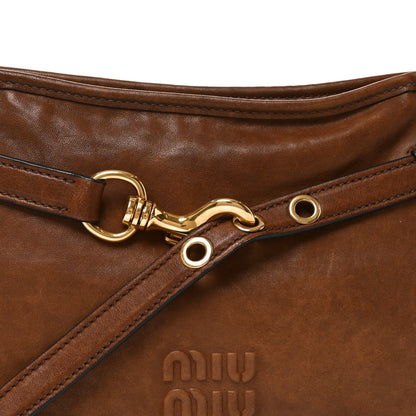 Miu Miu Nappa Aviator Regular Aventure Shoulder Bag Rovere