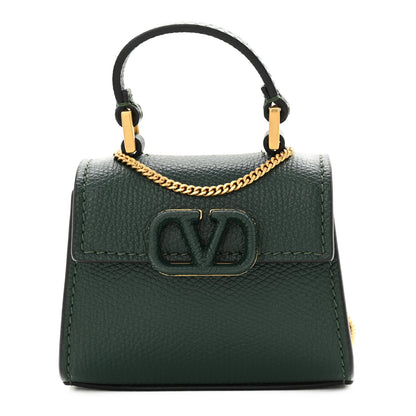 Valentino Garavani Calfskin Micro VSling Top Handle Shoulder Bag Green