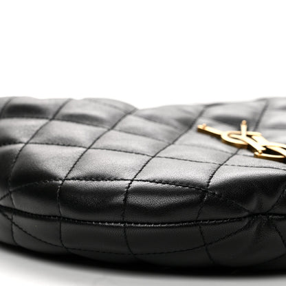 Saint Laurent Lambskin Quilted Icarino Bag Black