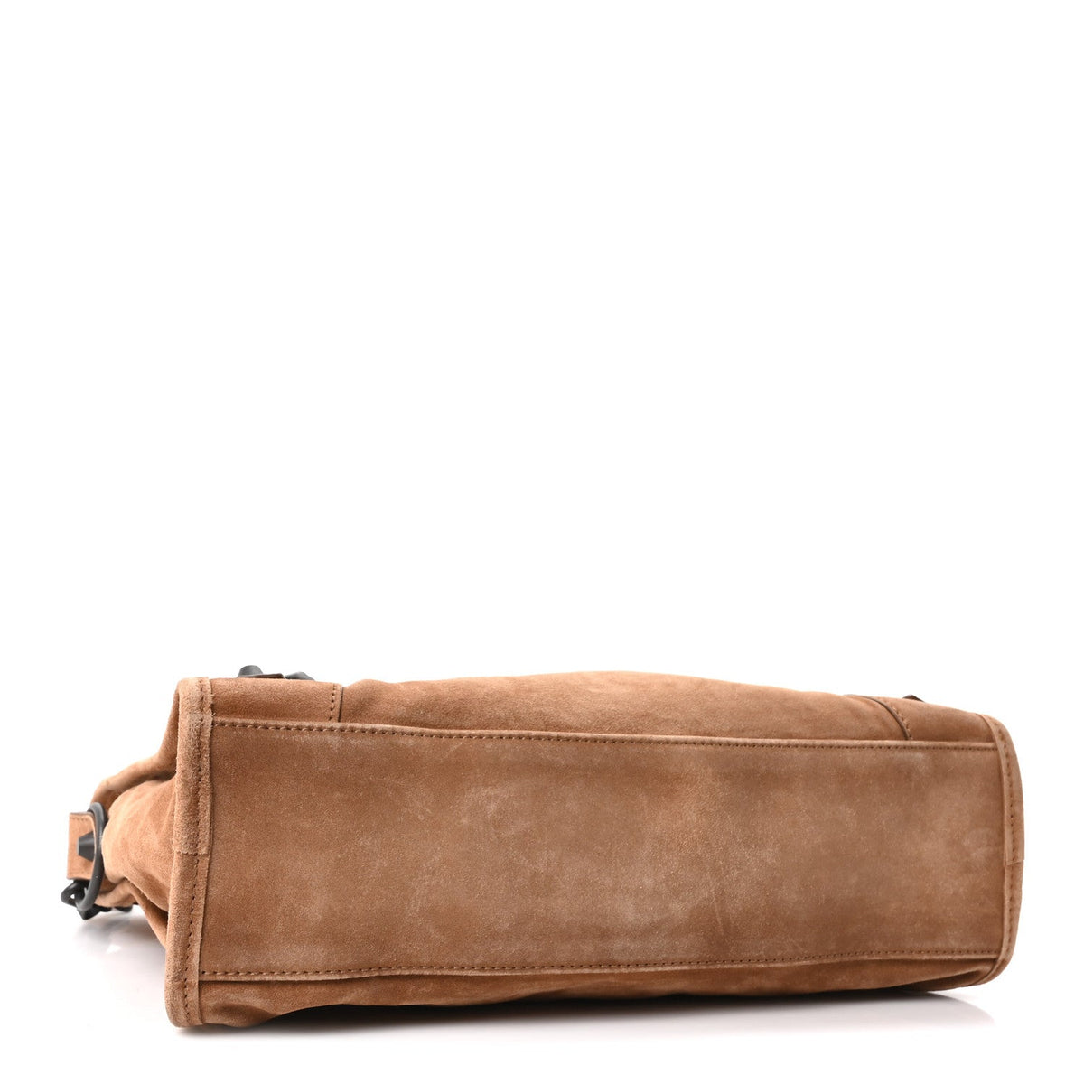 Balenciaga Waxed Suede Calfskin Classic Hardware Small Le City Camel