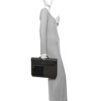 Hermes Evercolor Evergrain Barenia Kelly Depeches 36 Briefcase Vert De Gris