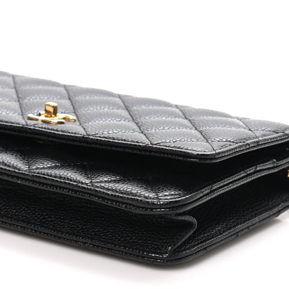 Chanel Caviar Quilted CC Turnlock WOC Black