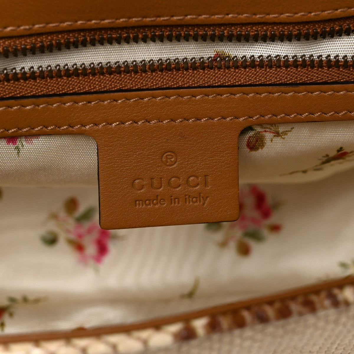 Gucci Raffia Elaphe Matelasse Small GG Marmont Shoulder Bag Natural Cream Brown