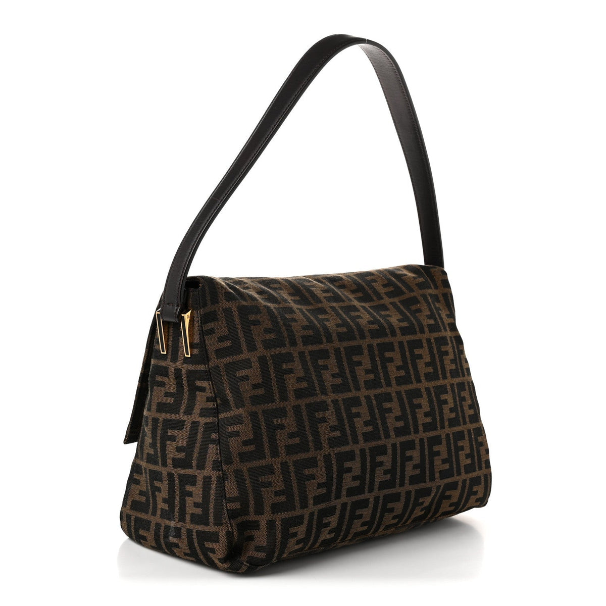 Fendi Zucca Canvas Big Forever Mama Baguette Tobacco