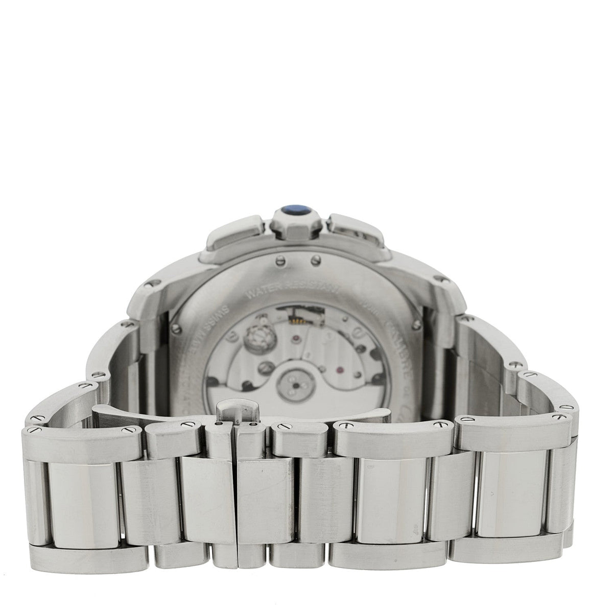 Cartier Stainless Steel 42mm Calibre de Cartier Chronograph Watch White