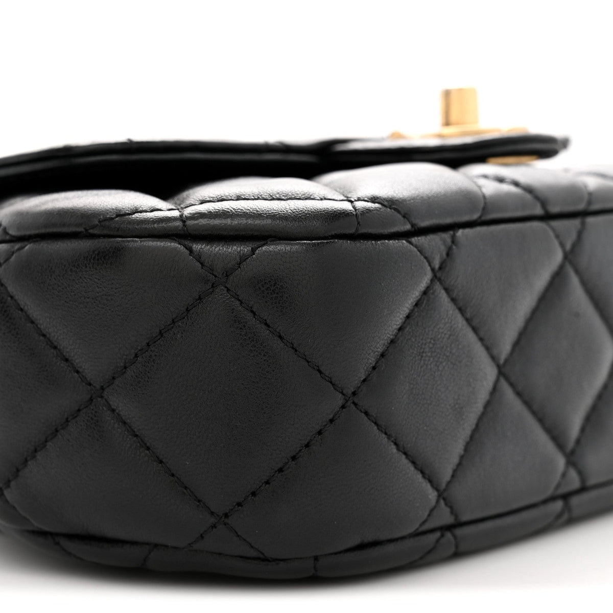Chanel Lambskin Quilted Baywatch Top Handle Flap Black
