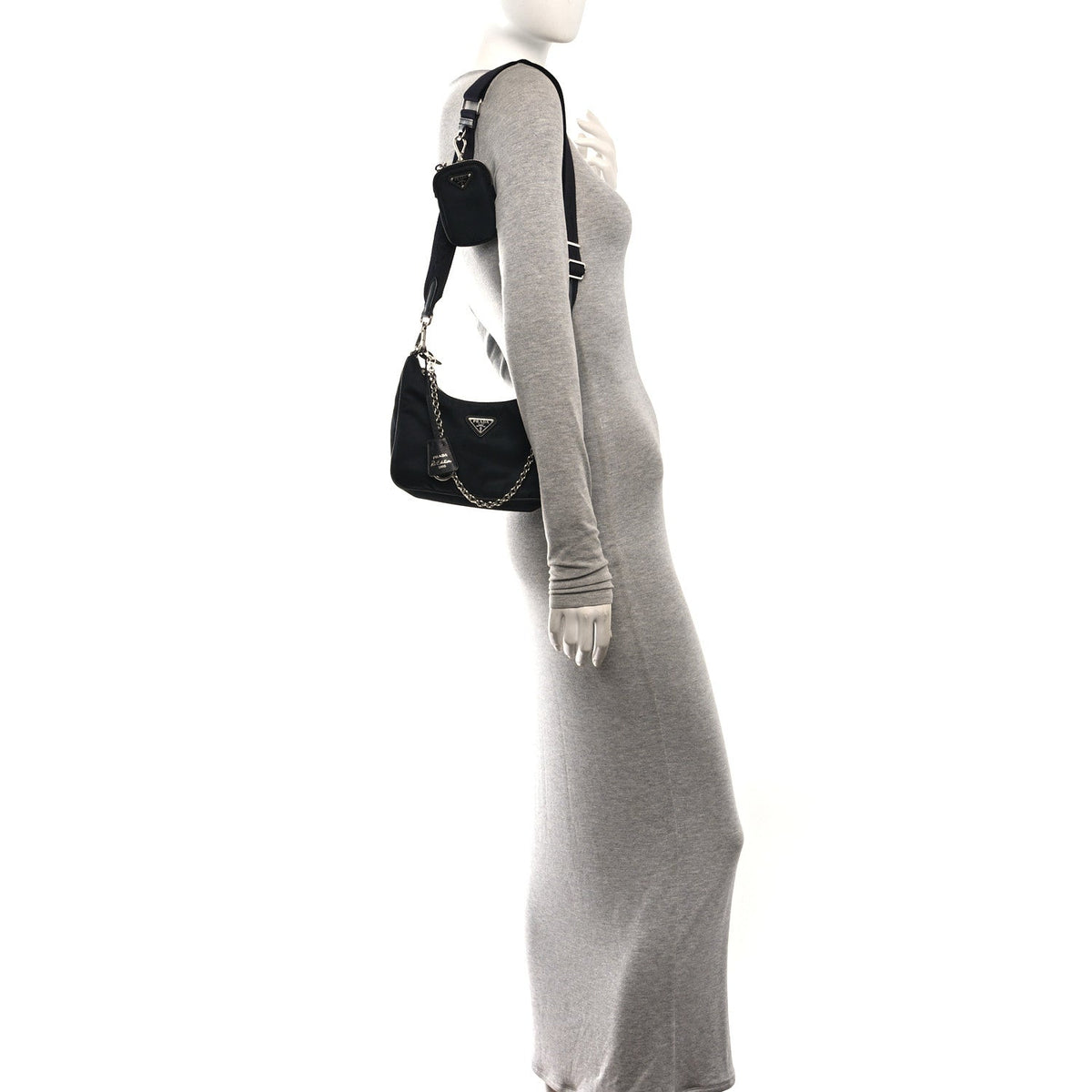 Prada Nylon Re-Edition 2005 Shoulder Bag Black