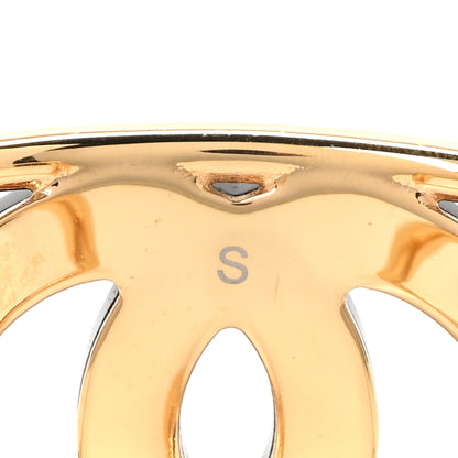 Chanel Metal Resin CC Cuff S Gold Black