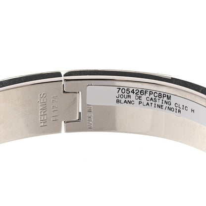 Hermes Palladium Plated Printed Jour de Casting Clic Clac H Bracelet PM