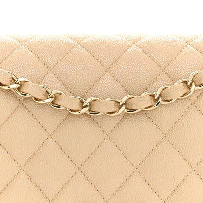 Chanel Iridescent Caviar Medium Double Flap Bag Beige 1985123