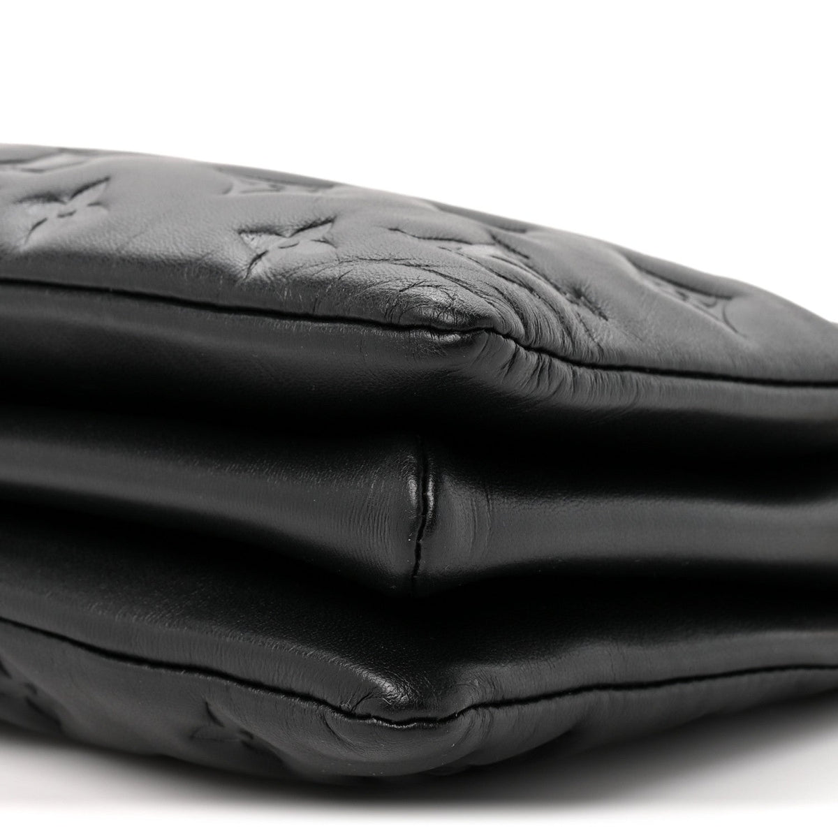 Louis Vuitton Lambskin Embossed Monogram Coussin BB Black 1957609