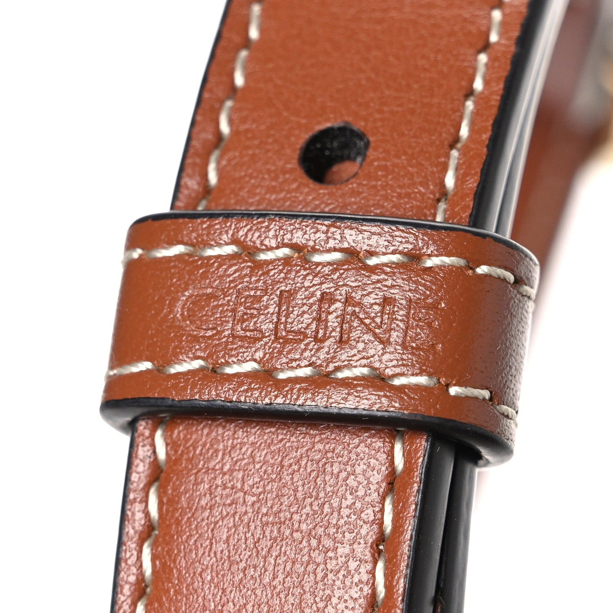Celine Smooth Calfskin Small Cuir Triomphe Bucket Bag Tan
