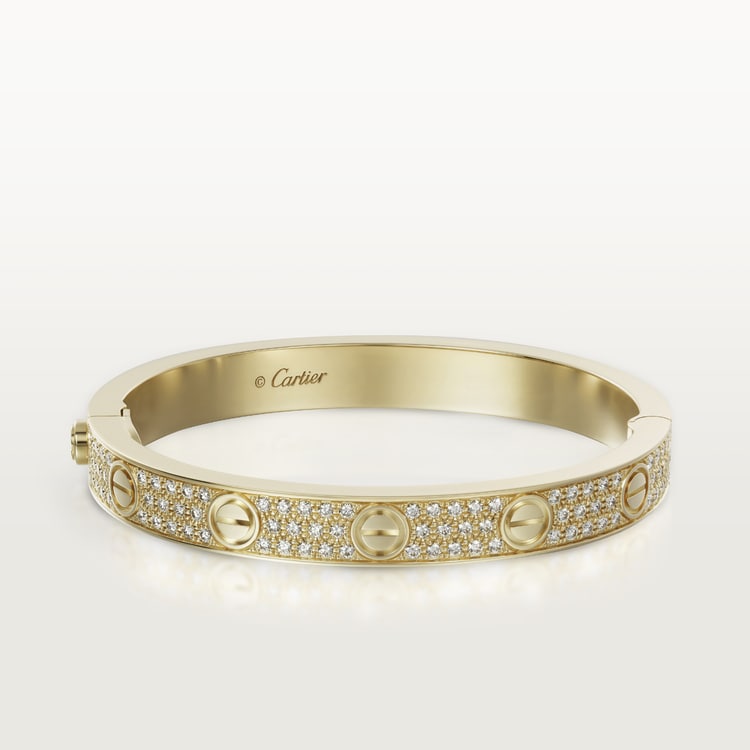 18K Gold Diamonds Cartier Love Bracelet