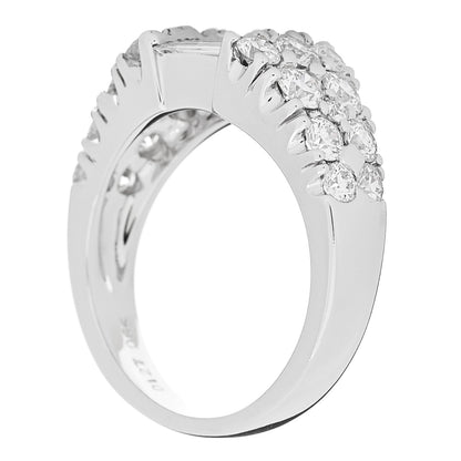 Parker & West 18K White Gold Diamond 1.92ctw Baguette Round Cut Ring 50 5.25