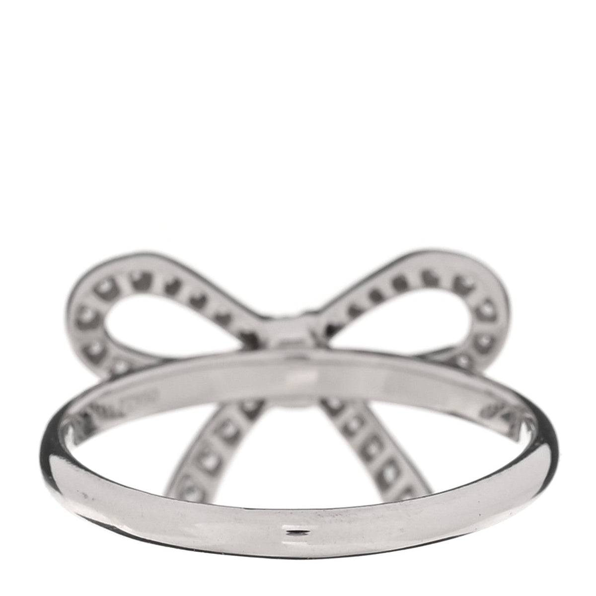 Platinum Diamond Bow Ring 51 5.75