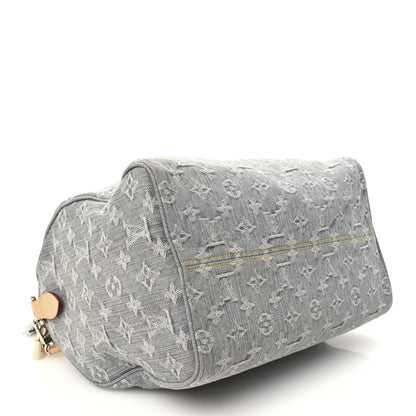 Louis Vuitton Monogram Denim Speedy Soft 30 Washed Gray